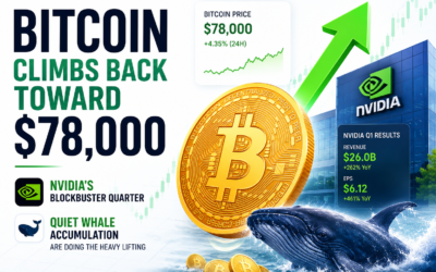 Bitcoin Climbs Back Toward $78,000