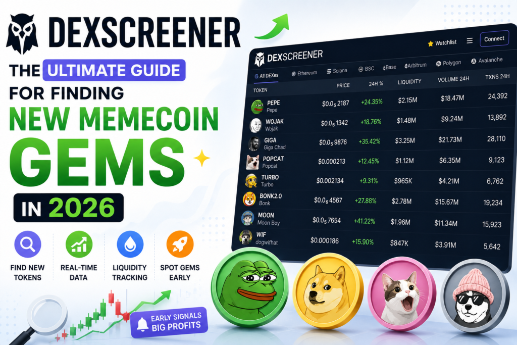 DEXScreener: The Ultimate Guide for Finding New Memecoin Gems in 2026