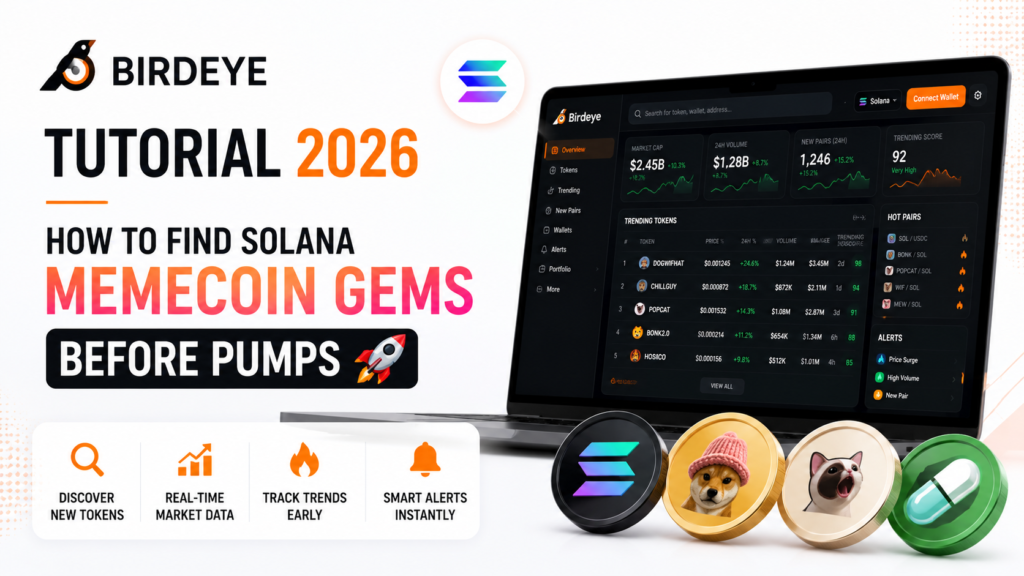 Birdeye Tutorial 2026: How to Find Solana Memecoin Gems Before Pumps
