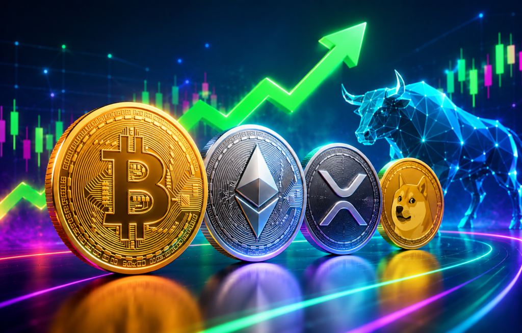 Bitcoin, Ethereum, XRP and Dogecoin Rally as Crypto Market Regains Momentum