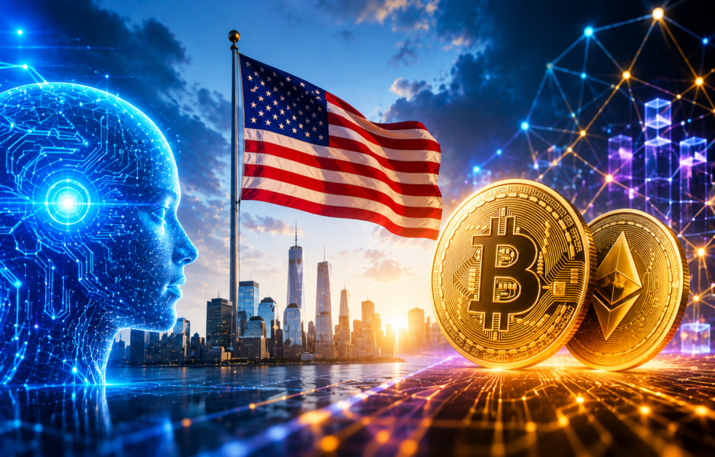 Trump Backs AI and Crypto Growth, Says Innovation Is Key to U.S. Leadership