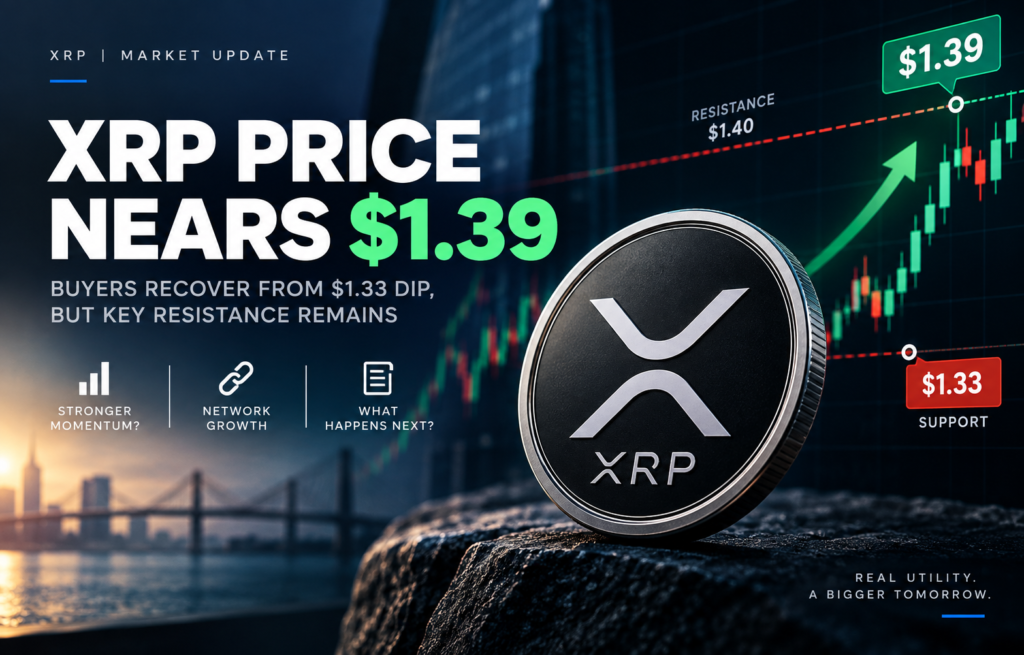 XRP price near $1.39 after recovering from $1.33